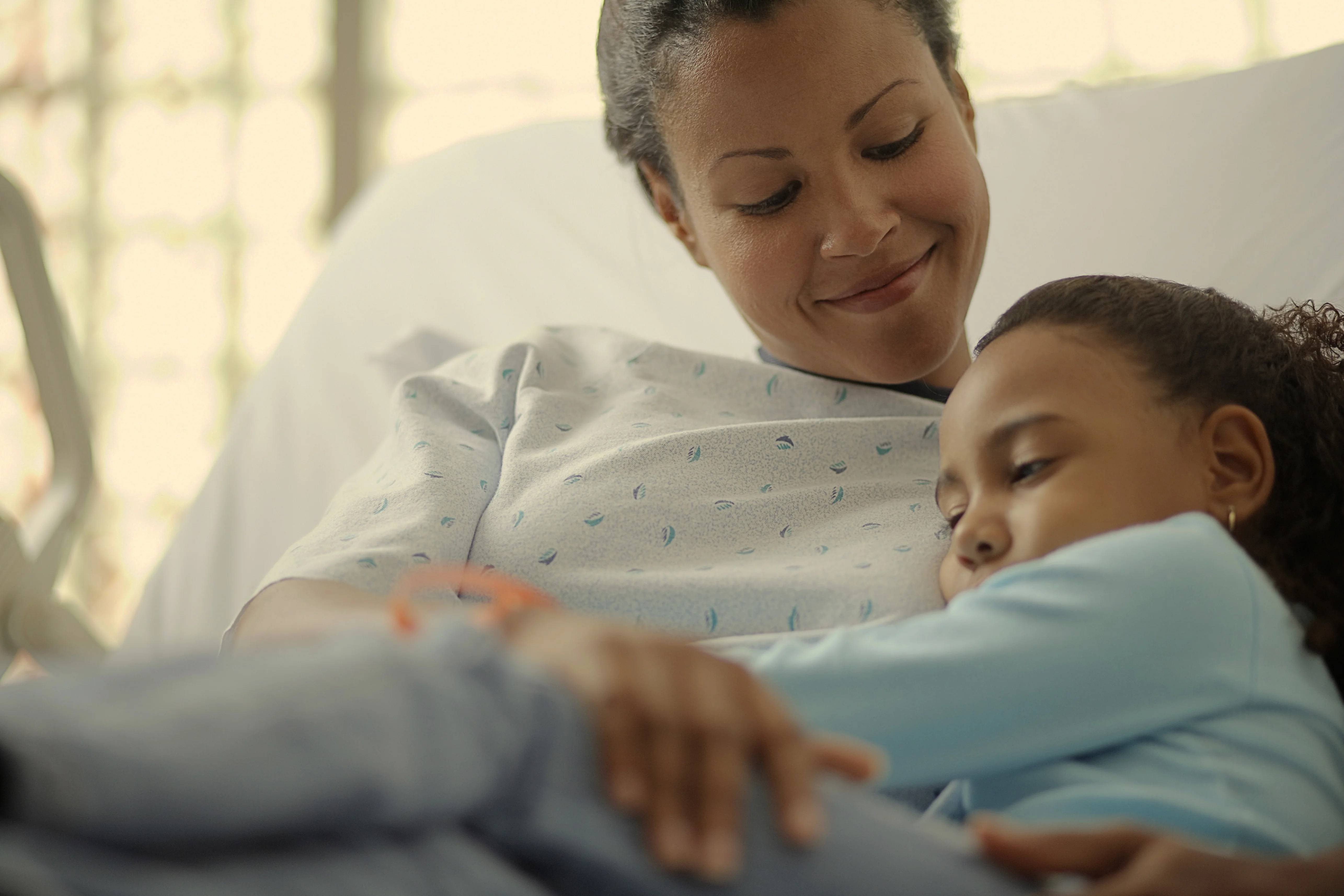 a person holding a baby