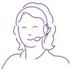 fialový mimozemšťan s čiernym pozadím