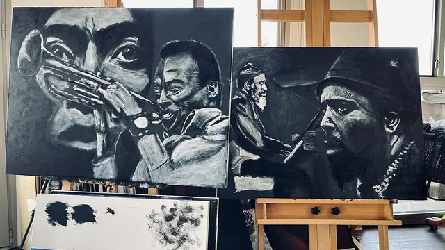 Bobsled cruzando uma linha de chegada