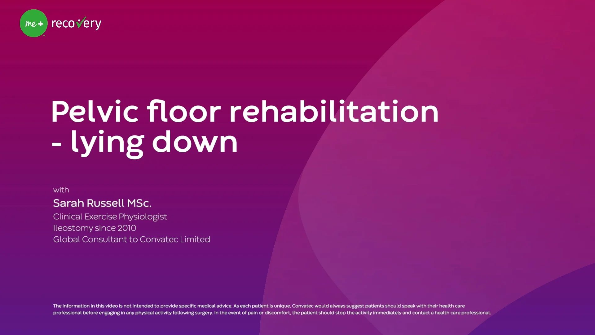 A video about Pelvic Floor Rehabilitation - Correct Muscle Engagement with Breath - Lying Down.